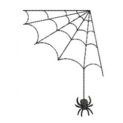 Stickdatei - Halloween Doodle Spinnennetz